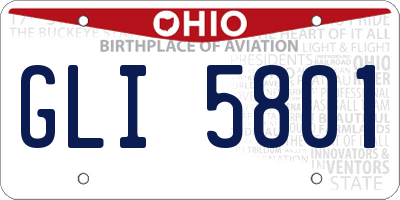 OH license plate GLI5801