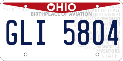 OH license plate GLI5804