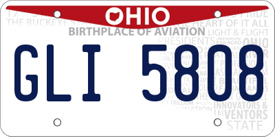 OH license plate GLI5808