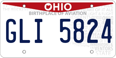 OH license plate GLI5824