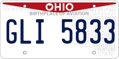 OH license plate GLI5833