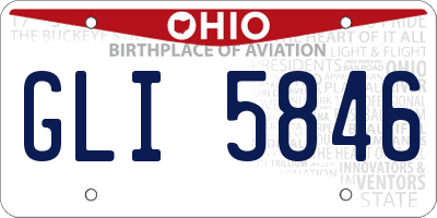 OH license plate GLI5846