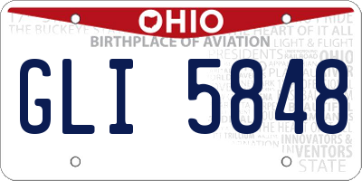 OH license plate GLI5848