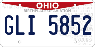 OH license plate GLI5852
