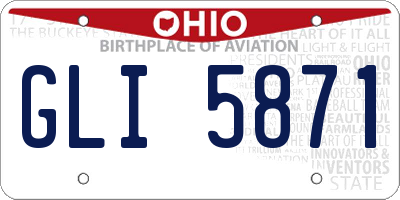 OH license plate GLI5871