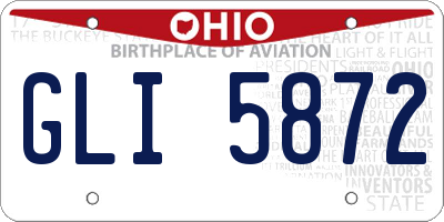 OH license plate GLI5872