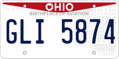 OH license plate GLI5874