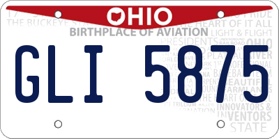OH license plate GLI5875