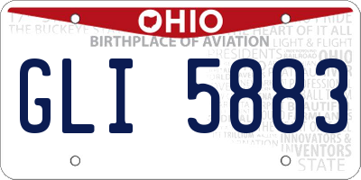 OH license plate GLI5883