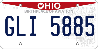 OH license plate GLI5885