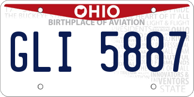 OH license plate GLI5887