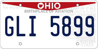 OH license plate GLI5899