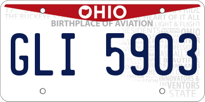 OH license plate GLI5903