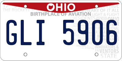 OH license plate GLI5906