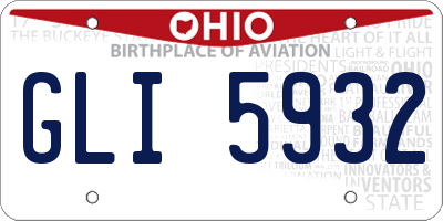 OH license plate GLI5932