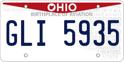 OH license plate GLI5935