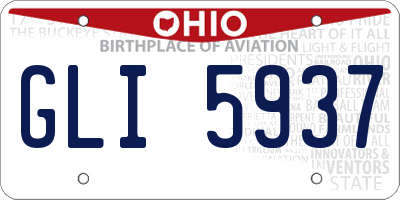 OH license plate GLI5937