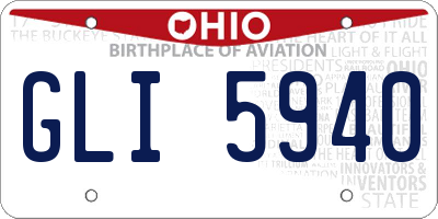 OH license plate GLI5940