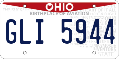 OH license plate GLI5944
