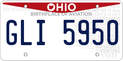 OH license plate GLI5950
