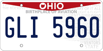 OH license plate GLI5960