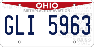 OH license plate GLI5963