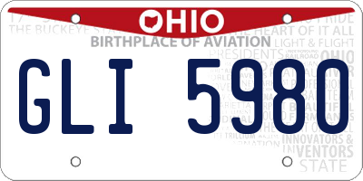 OH license plate GLI5980
