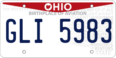 OH license plate GLI5983