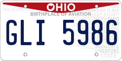 OH license plate GLI5986