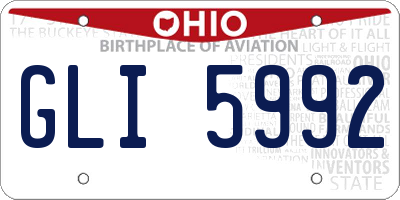 OH license plate GLI5992