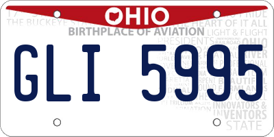 OH license plate GLI5995