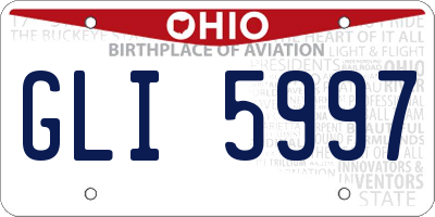 OH license plate GLI5997