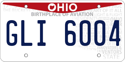OH license plate GLI6004