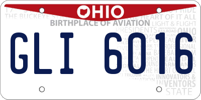 OH license plate GLI6016