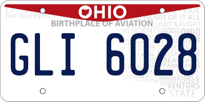 OH license plate GLI6028