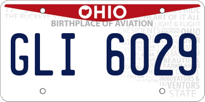 OH license plate GLI6029
