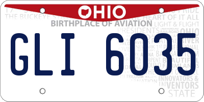 OH license plate GLI6035