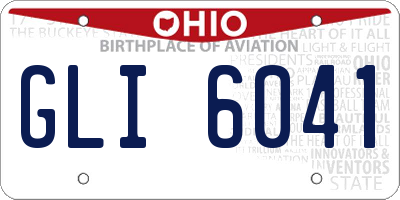 OH license plate GLI6041