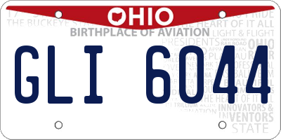 OH license plate GLI6044