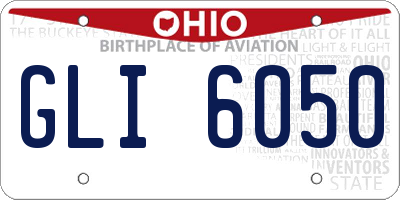 OH license plate GLI6050