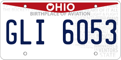 OH license plate GLI6053