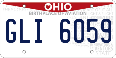 OH license plate GLI6059