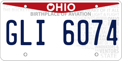 OH license plate GLI6074