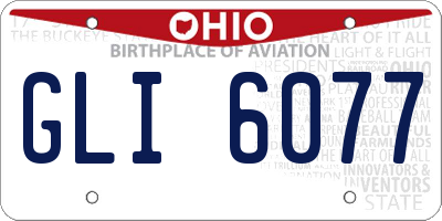 OH license plate GLI6077