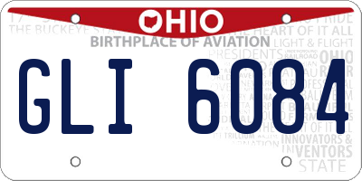 OH license plate GLI6084