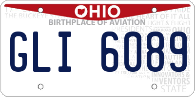 OH license plate GLI6089