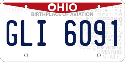 OH license plate GLI6091