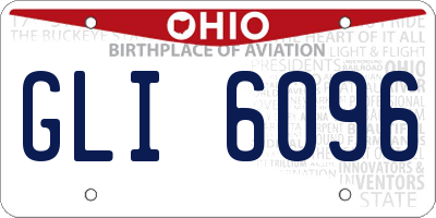OH license plate GLI6096