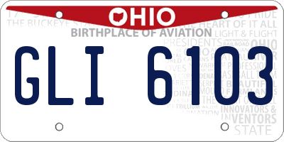 OH license plate GLI6103