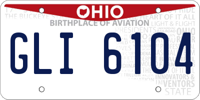 OH license plate GLI6104